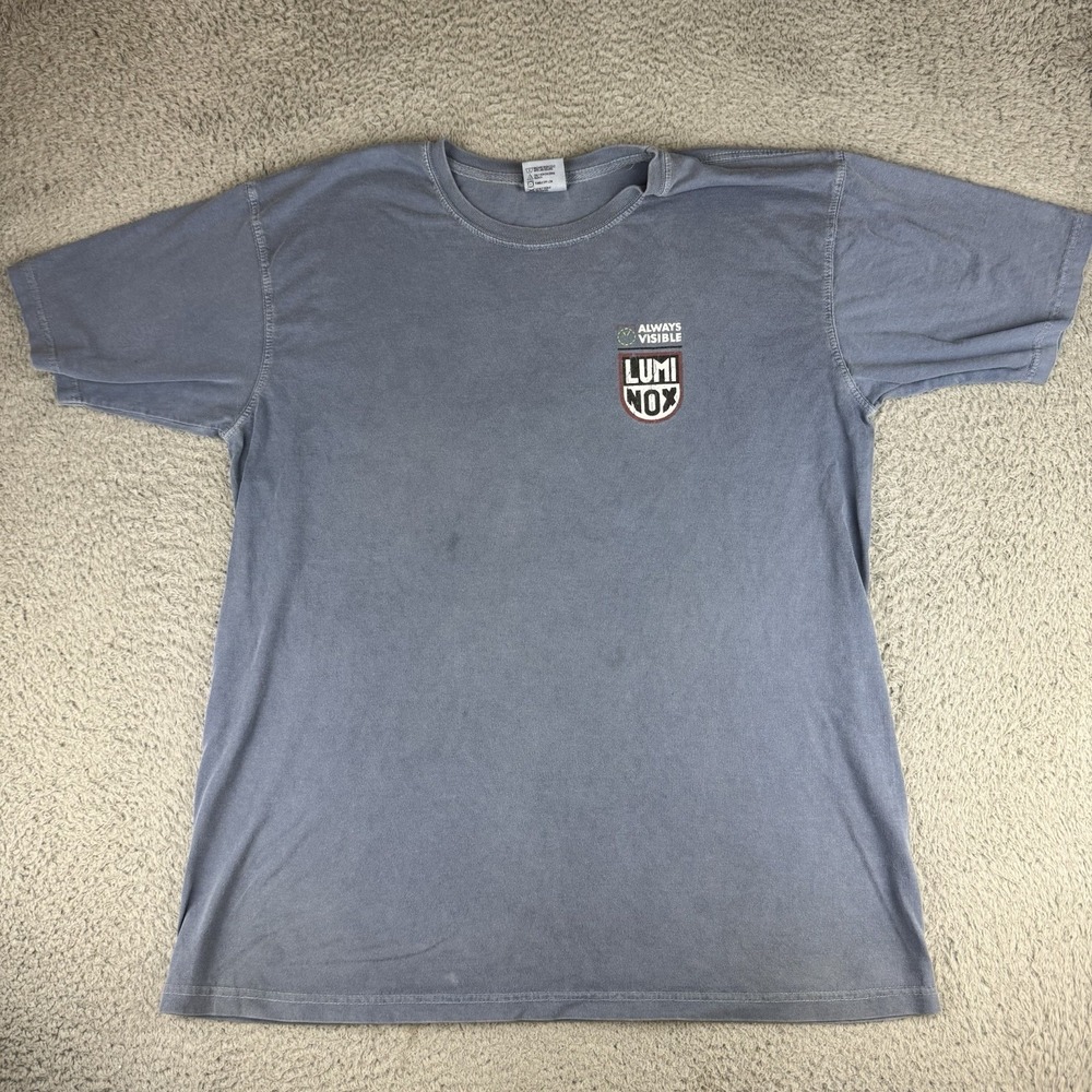 Luminox Watch T Shirt Men's Size Large  Blue Comfort Colors‎ Y2k Vintage